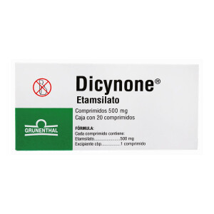 Dicynone 500mg oral  20 Cápsulas