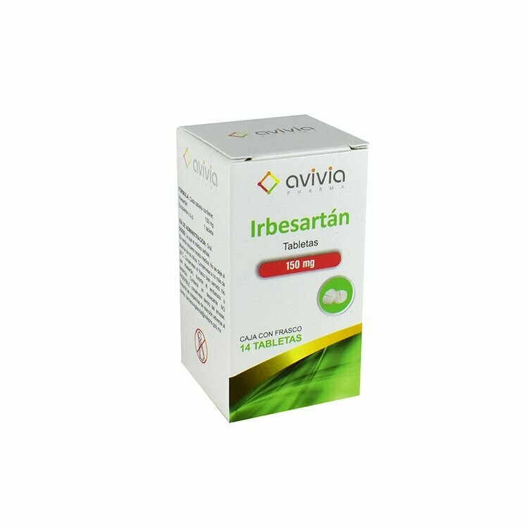 Irbesartan 150mg oral 14 Tabletas