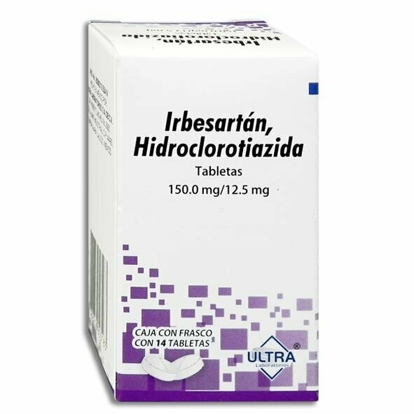 Irbesartan/Hidroclorotiazida 150/12.5mg oral 14 Tabletas