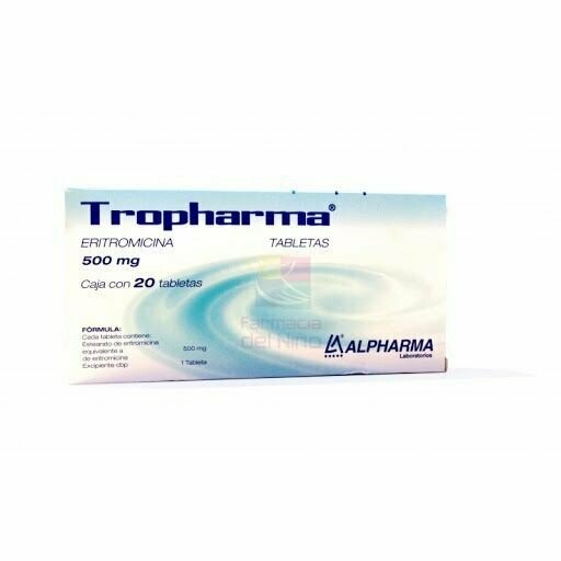 Tropharma 500mg oral 20 tabletas