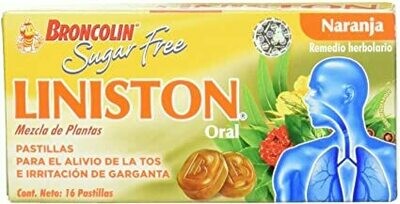 Liniston Oral SugarFree Naranja 16 Pastillas