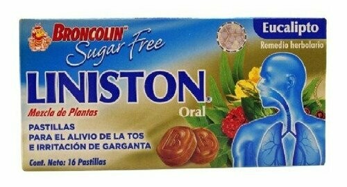 Liniston Oral SugarFree Eucalipto 16 Pastilas Liniston Oral SugarFree Eucalipto 16 Pastilas