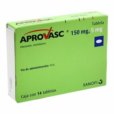 Aprovasc 150mg/5mg oral 14 tabletas Aprovasc 150mg/5mg oral 14 tabletas