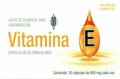 Vitamina E oral 30 cápsulas