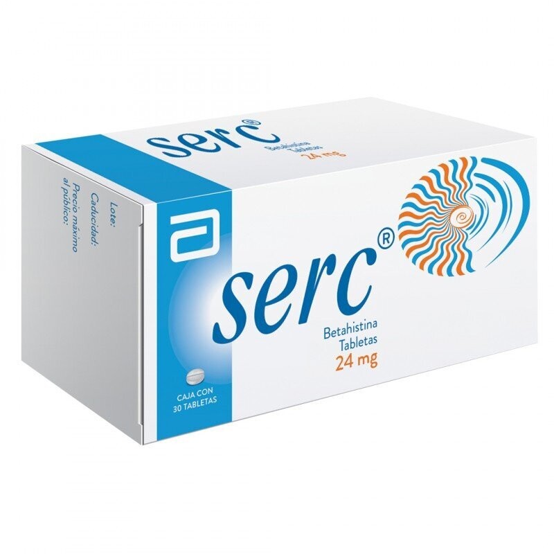 Serc Oral 24mg  30 Tabletas