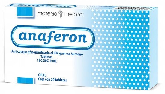 Anaferon oral 20 Tabletas