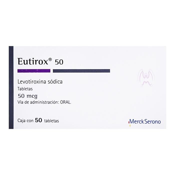 Eutirox Oral 50mcg 50 Tabletas