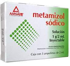 Metamizol Sódico 1g Solución Inyectable 3 Ampolletas Metamizol Sódico 1g Solución Inyectable 3 Ampolletas