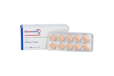 Glucovance 500/2.5mg Oral  60 Tabletas
