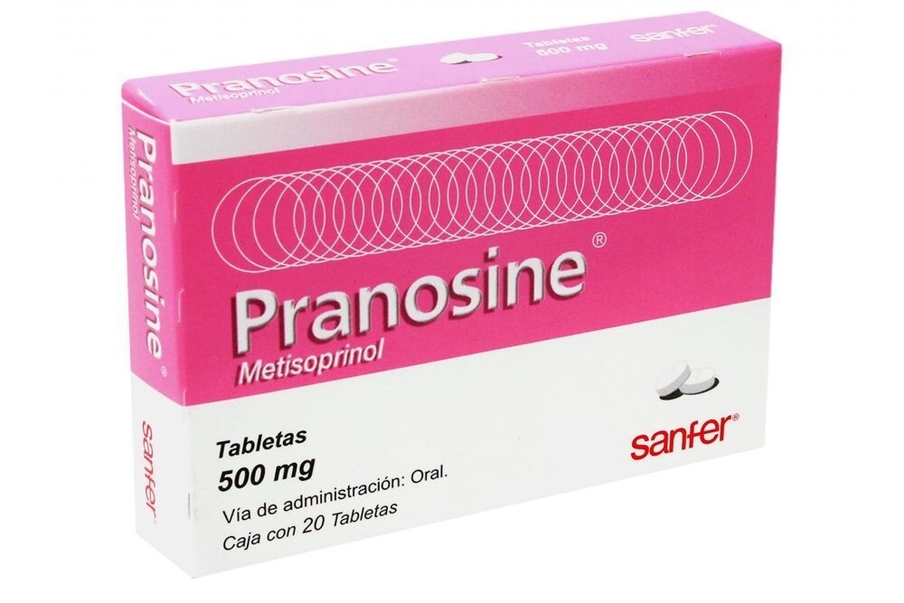 Pranosine 500mg oral 20 tabletas