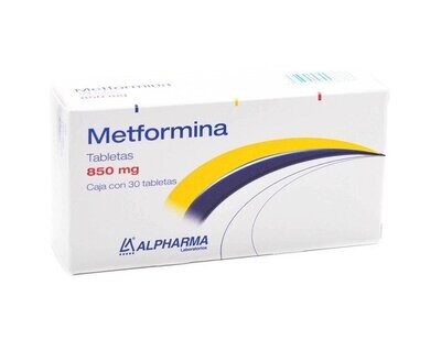 Metformina 850mg oral 30 tabletas Metformina 850mg oral 30 tabletas