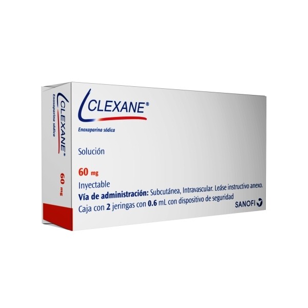 Clexane 60mg solución inyectable 2 jeringas 0.6mL