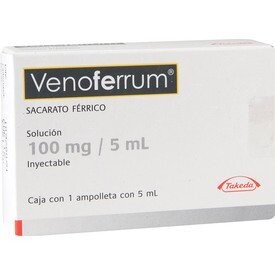 Venoferrum 100mg Solución Inyectable 1 ampolleta