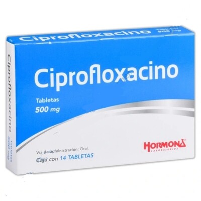 Ciprofloxacino 500mg oral 14 Tabletas
