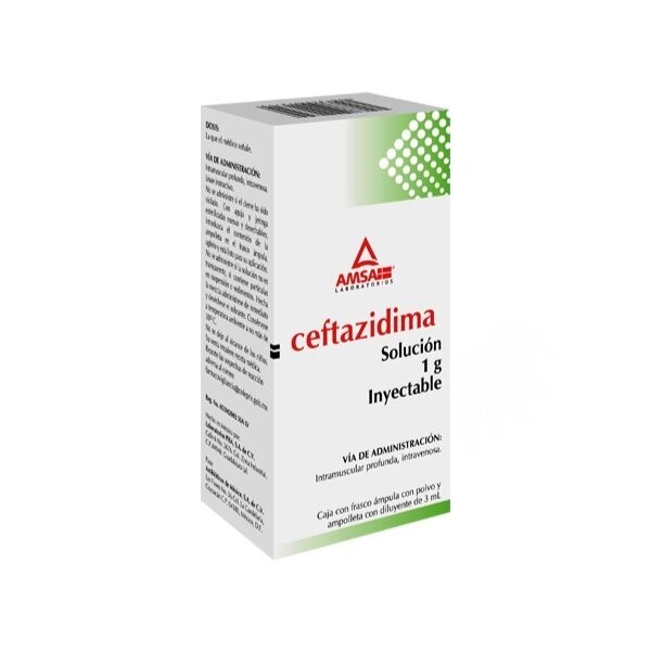 Ceftazidima Solucion Inyectable 1g