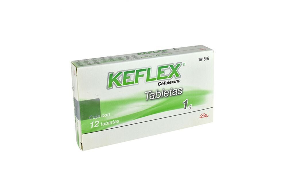 Keflex 1g oral 12 Tabletas