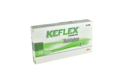 Keflex 1g oral 12 Tabletas Keflex 1g oral 12 Tabletas