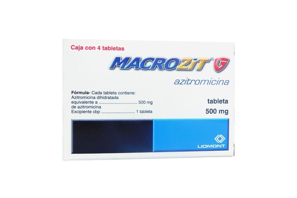 Macrozit G 500mg oral 4 Tabletas