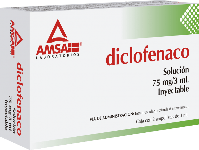 Diclofenaco 75mg Solución Inyectable 2 Ampolletas Diclofenaco 75mg Solución Inyectable 2 Ampolletas