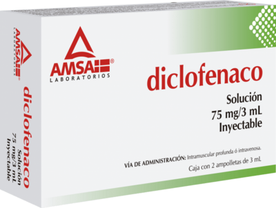 Diclofenaco 75mg Solución Inyectable 2 Ampolletas