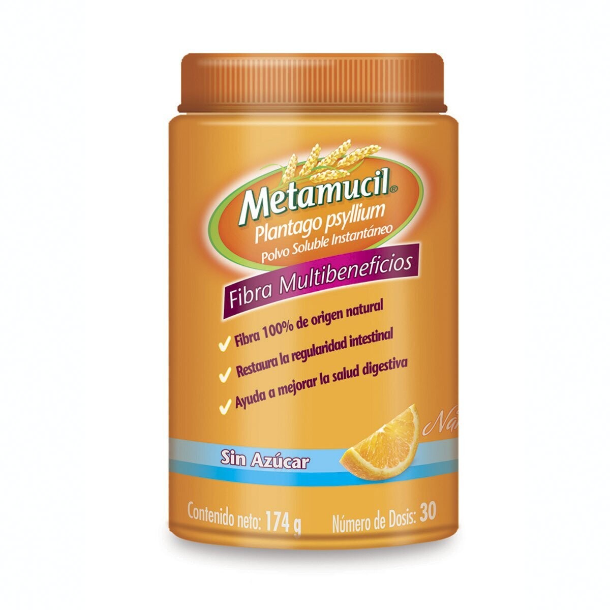 Metamucil Oral Polvo Para Suspensión  SIn Azucar 174g