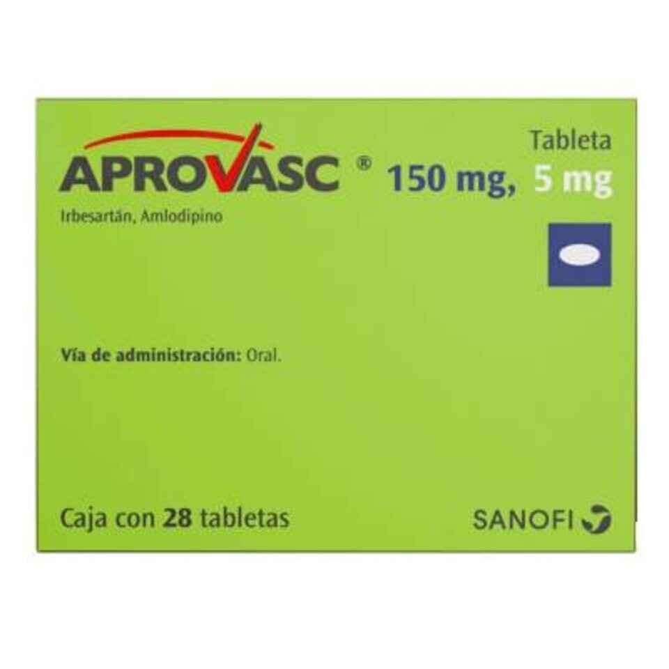 Aprovasc 150mg/5mg oral 28 tabletas