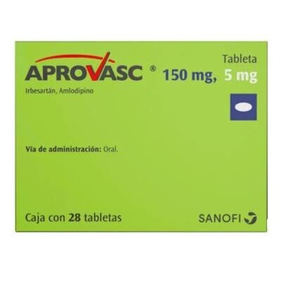 Aprovasc 150mg/5mg oral 28 tabletas Aprovasc 150mg/5mg oral 28 tabletas