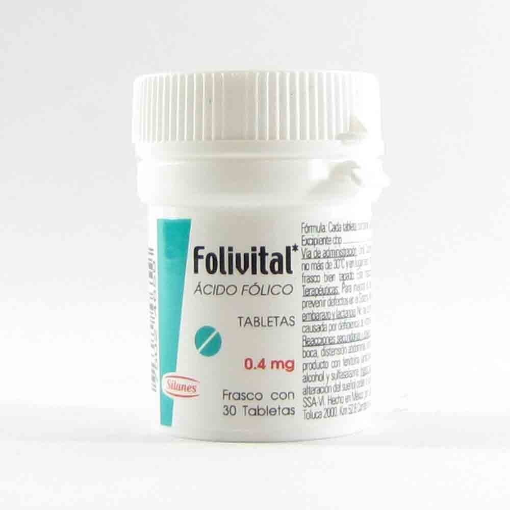 Folivital 0.4mg oral 90 tabletas