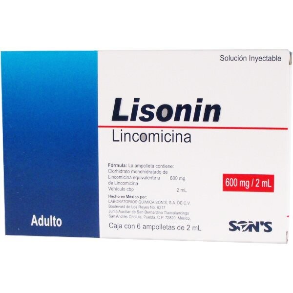 Lisonin 600mg Solucion Inyectable 6 Ampolletas