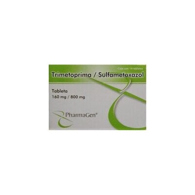 Trimetoprima, Sulfametoxazol 160/800mg oral 14 tabletas