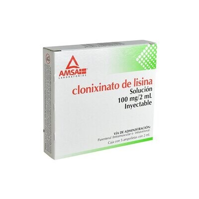 Clonixinato de Lisina 100mg Solución Inyectable 5 Ampolletas