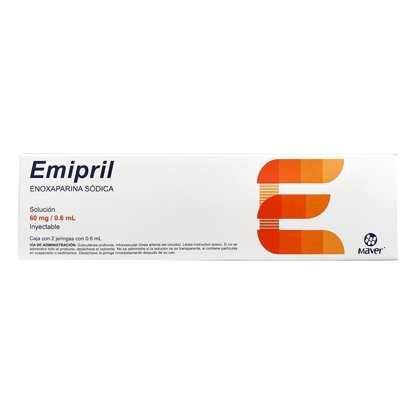 Emipril solución Inyectable  60mg  jeringas 0.6mL