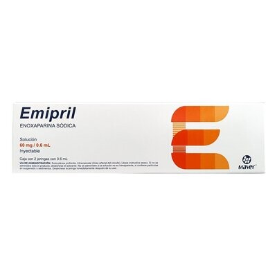Emipril solución Inyectable 60mg jeringas 0.6mL