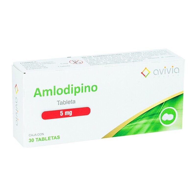 Amlodipino 5mg oral 30 tabletas Amlodipino 5mg oral 30 tabletas