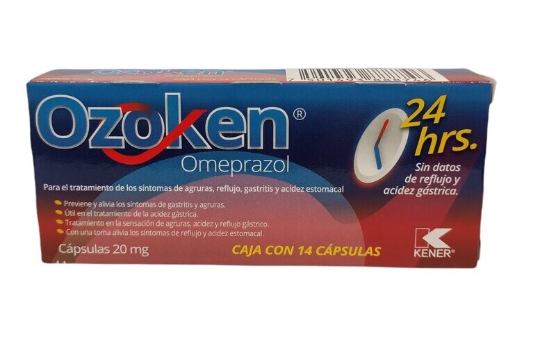 Ozoken 20mg oral 14 cápsulas Ozoken 20mg oral 14 cápsulas