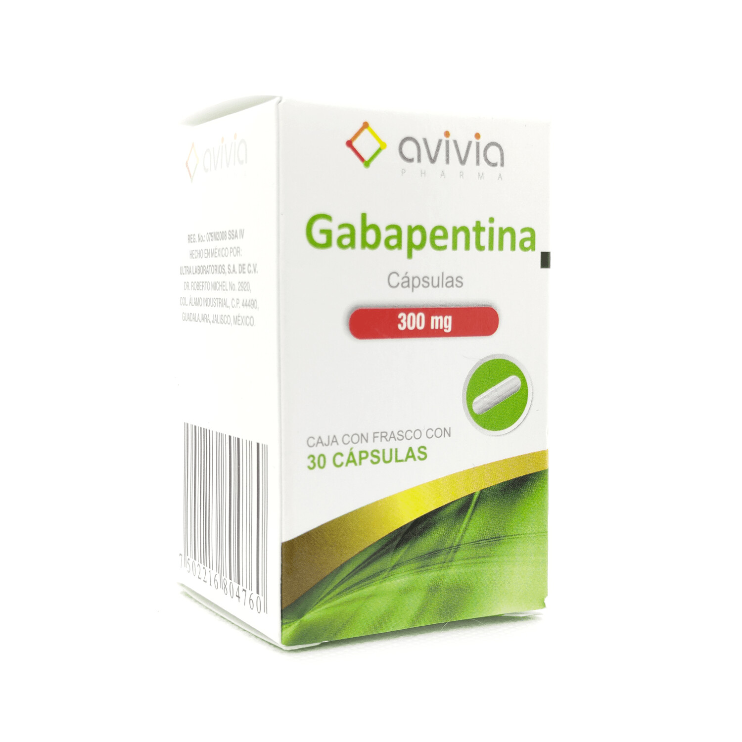 Gabapentina 300mg oral 30 Tabletas