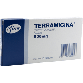 Terramicina 500mg Oral 16 Cápsulas