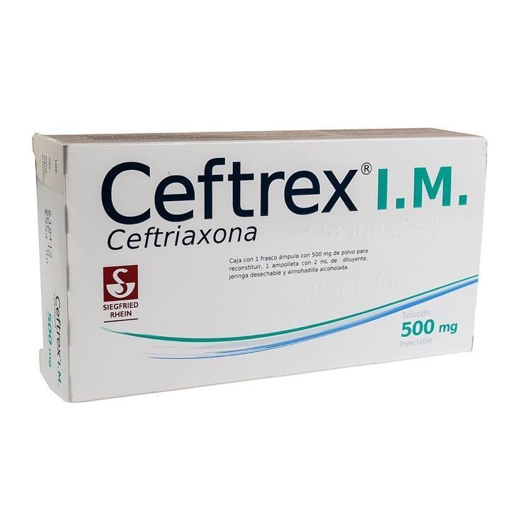 Ceftrex IM 500mg Solución Inyectable 1 ampula