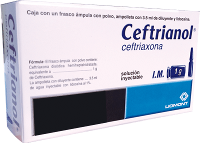 Ceftrianol IM 1g Solución Inyectable 1 ampula