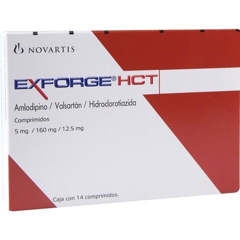 Exforge HCT Oral 5/160/12.5mg 14comprimidos