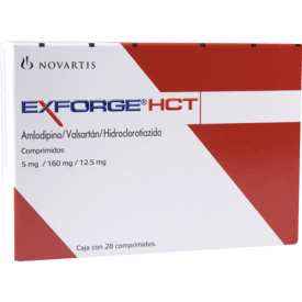 Exforge HCT Oral 5/160/12.5mg 28comprimidos Exforge HCT Oral 5/160/12.5mg 28comprimidos