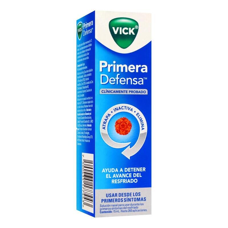 Vick Primera Defensa Solición Nasal 15mL Vick Primera Defensa Solición Nasal 15mL