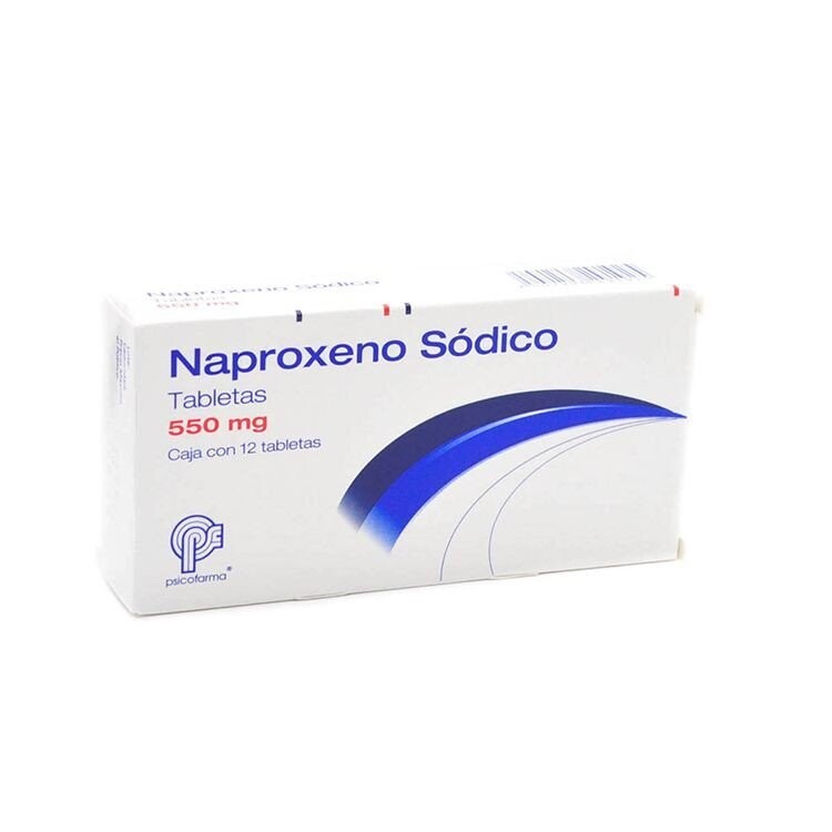 Naproxeno 550mg oral 12 Tabletas