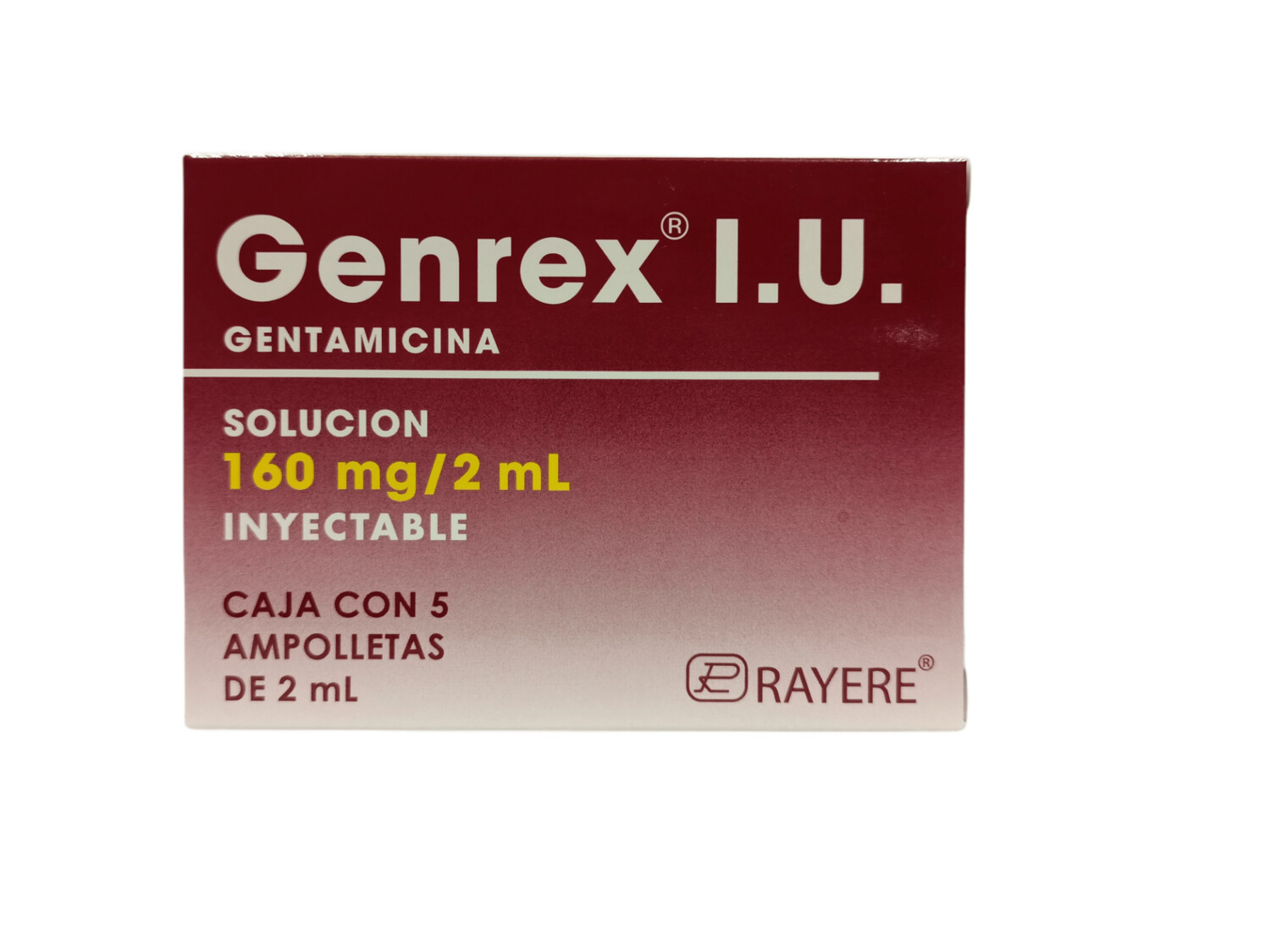 Genrex IU 160mg Solución Inyectable 5 Ampolletas