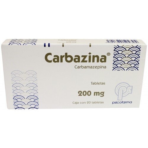 Carbazina 200mg oral 20 tabletas