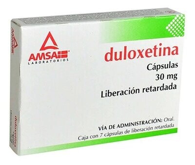Duloxetina 30mg Liberacion retardada 7 cápsulas Duloxetina 30mg Liberacion retardada 7 cápsulas
