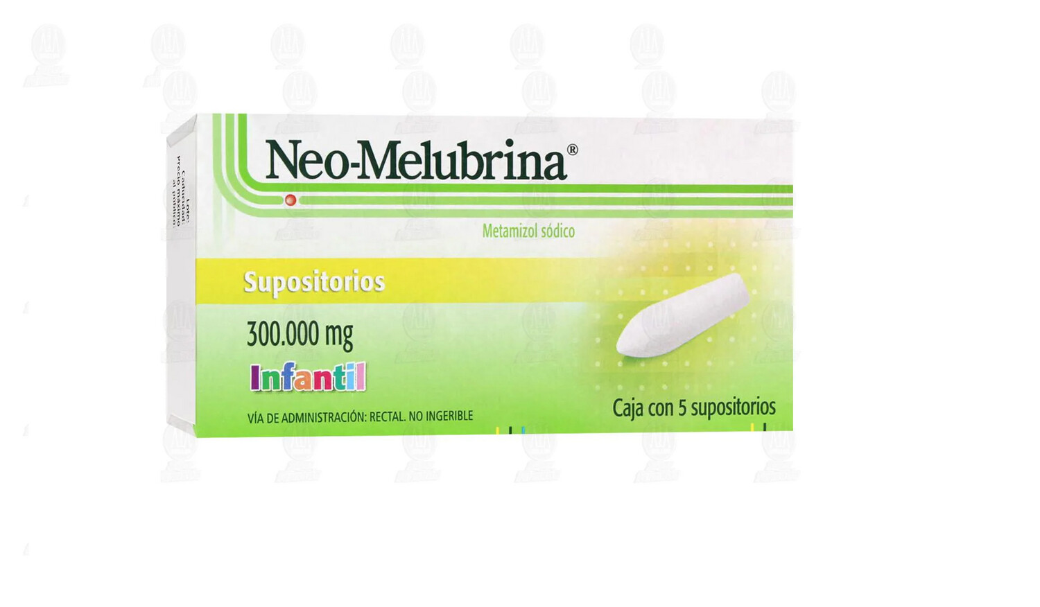 Neo-Melubrina 300mg  rectal 5 supositorios