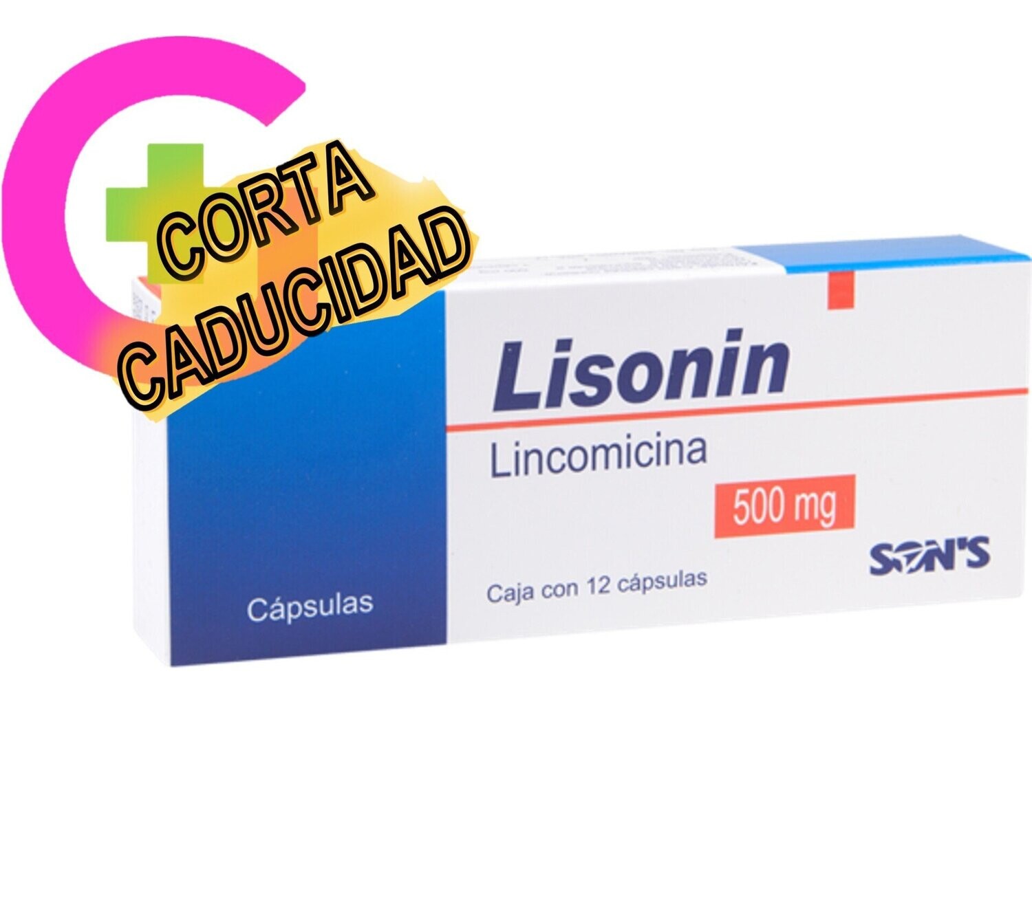 Lisonin 500mg  oral 12 cápsulas