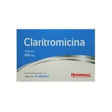 Claritromicina 500mg oral 10 tabletas