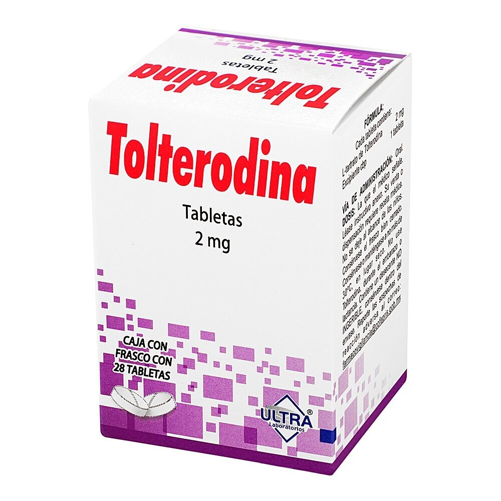 Tolterodina 2mg Oral 28 Tabletas